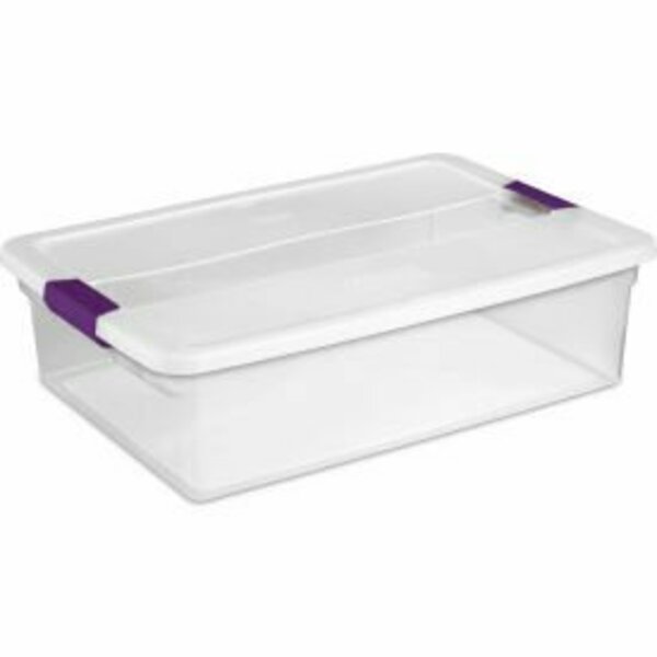 Sterilite Sterilite Clearview Storage Box With Latched Lid 17551706 - 32 Qt. 23-5/8"L x 16-3/8"W x 6-1/2"H 17551706